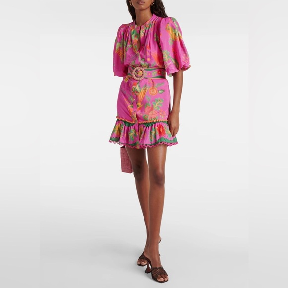 NWT FARM Rio Pink Delicate Fruit Garden Mini Dress, Size L - Picture 9 of 16